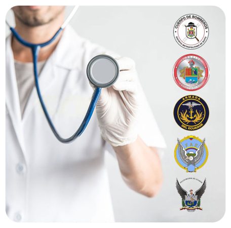 Chequeos Médicos para Aspirantes en Quito Aspirantes realizando chequeos médicos preventivos en Quito para ingresar a la FAE, ejército, naval, marina, policía y bomberos.